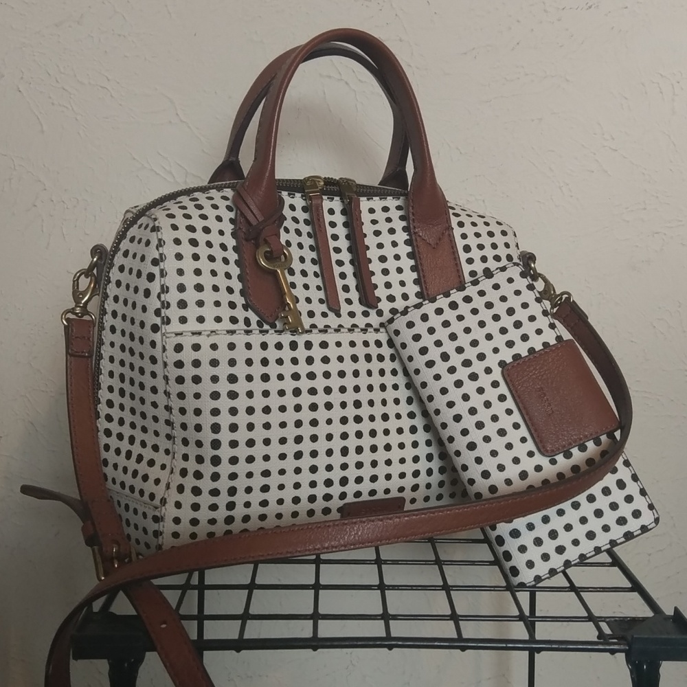 Fiona Satchel Fossil w/ Emma RFID TabClutch Wallet